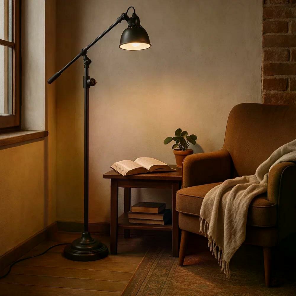 Elegante Archer Stehlampe | schwarz | 155 cm