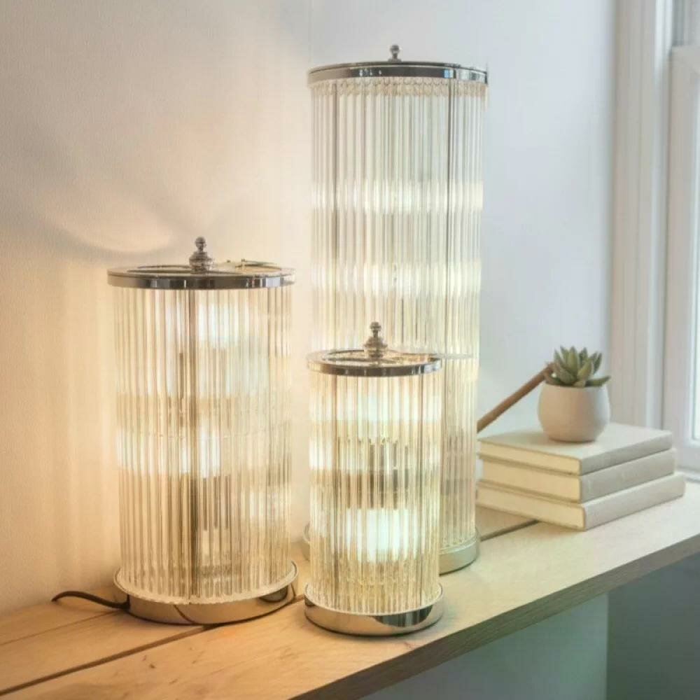 Trevi Tischlampe | Nickel | H: 34,50 cm