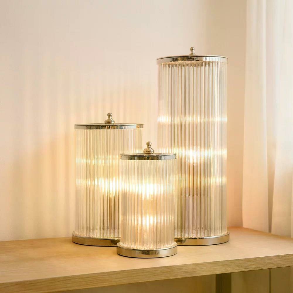 Tafellampe Trevi | Nickel | H40 cm