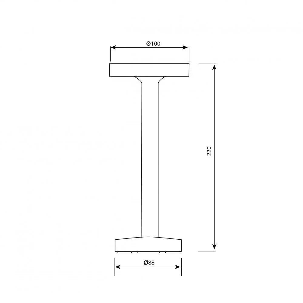 Solo Tischlampe | Bronze | 22 cm