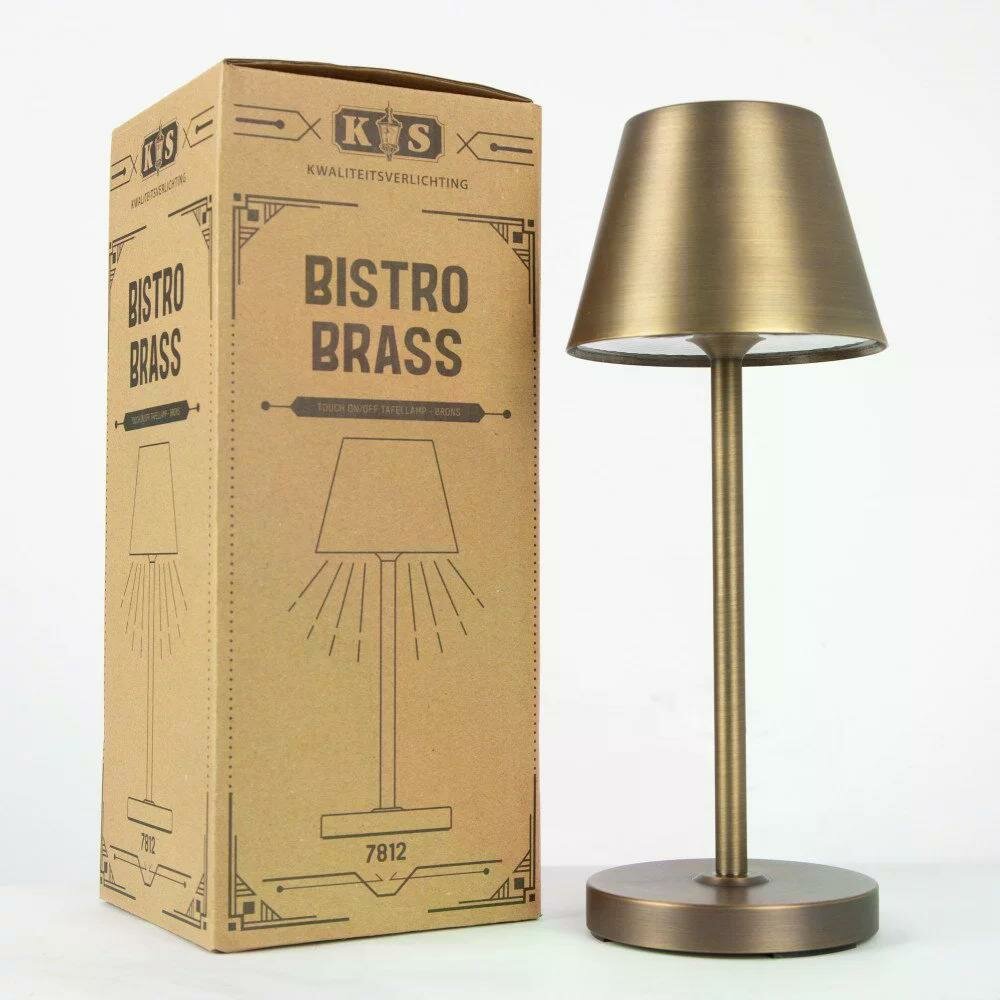 Bistro Tischlampe | Bronze | H: 28 cm
