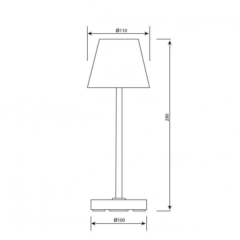 Bistro Tischlampe | Bronze | H: 28 cm