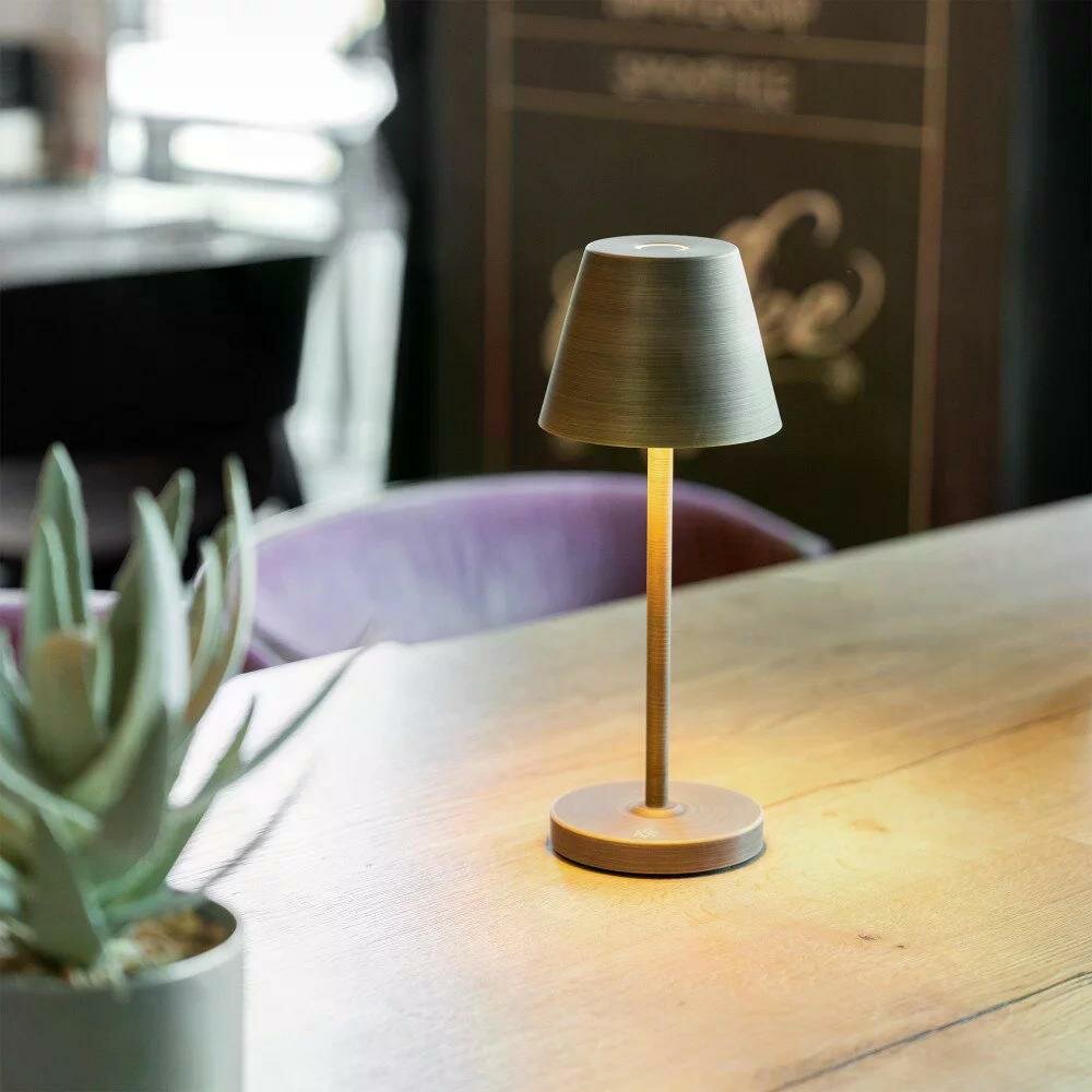 Bistro Tischlampe | Bronze | H: 28 cm