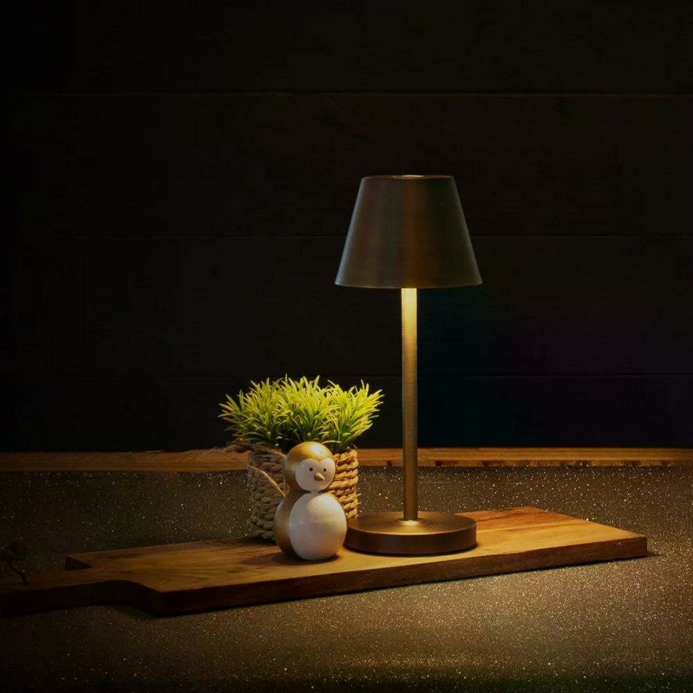 Bistro Tischlampe | Bronze | H: 28 cm