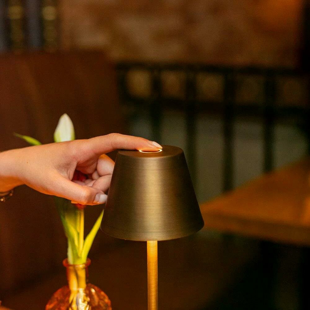 Bistro Tischlampe | Bronze | H: 28 cm