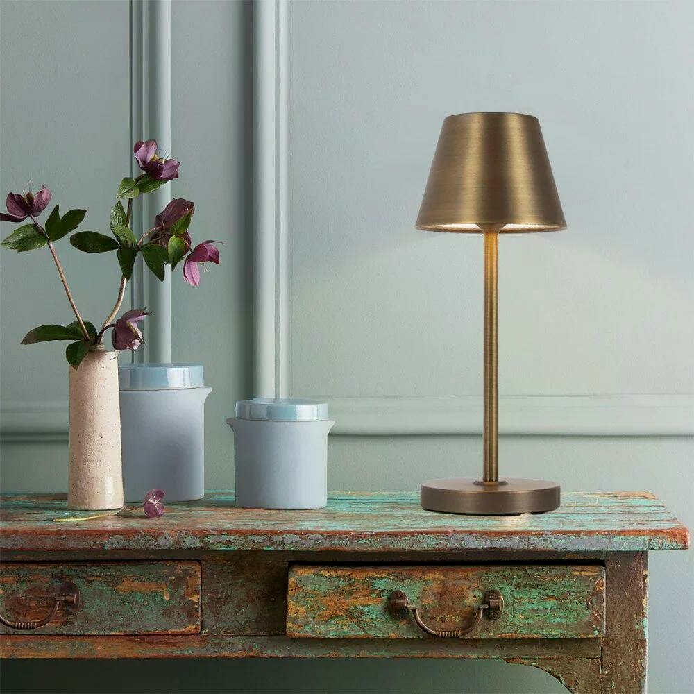 Bistro Tischlampe | Bronze | H: 28 cm