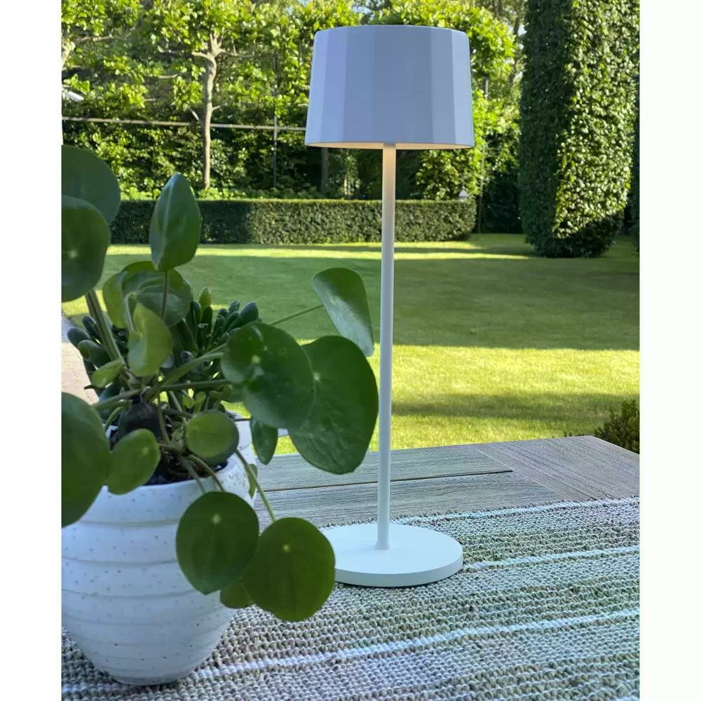 Lido Wiederaufladbare LED-Tischleuchte | wei&szlig; | 35 cm