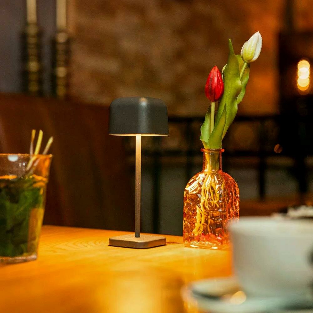 Kleine Cabo-Tischlampe | Anthrazit | 20 cm