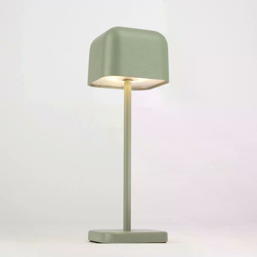 Kleine Cabo Tischleuchte | gr&uuml;n-grau | 20 cm