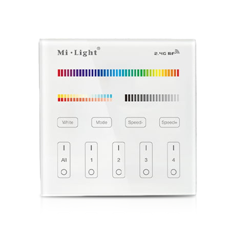 Mi-Light afstandsbediening voor 4 groepen | RGB + CCT