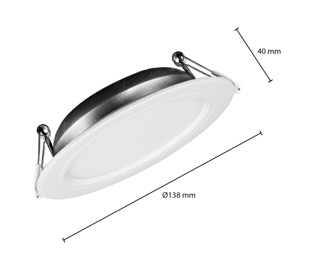 Mi-Light kantelbare RGB+CCT Downlight &Oslash;110, 9W voor sfeervolle verlichting