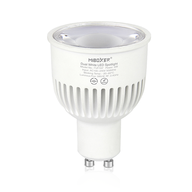Mi-Light GU10 Spot 6W CCT | Slimme en Dimbare Verlichting