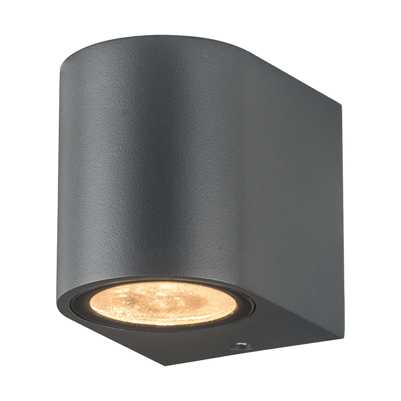 Wandarmatuur 1x GU10 Fitting Grijs | Modern en Compact