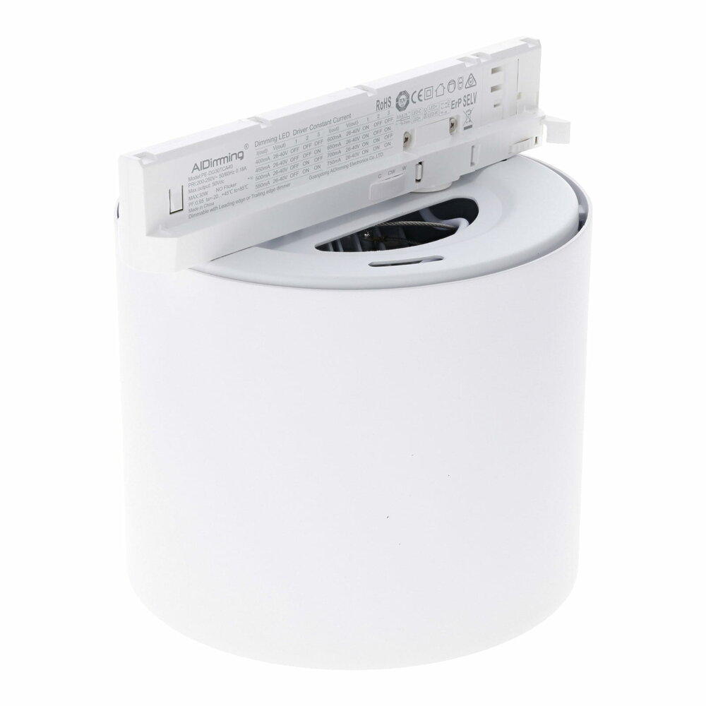 3-fase railverlichting | 26W | Wit | Dimbaar | CCT-switch