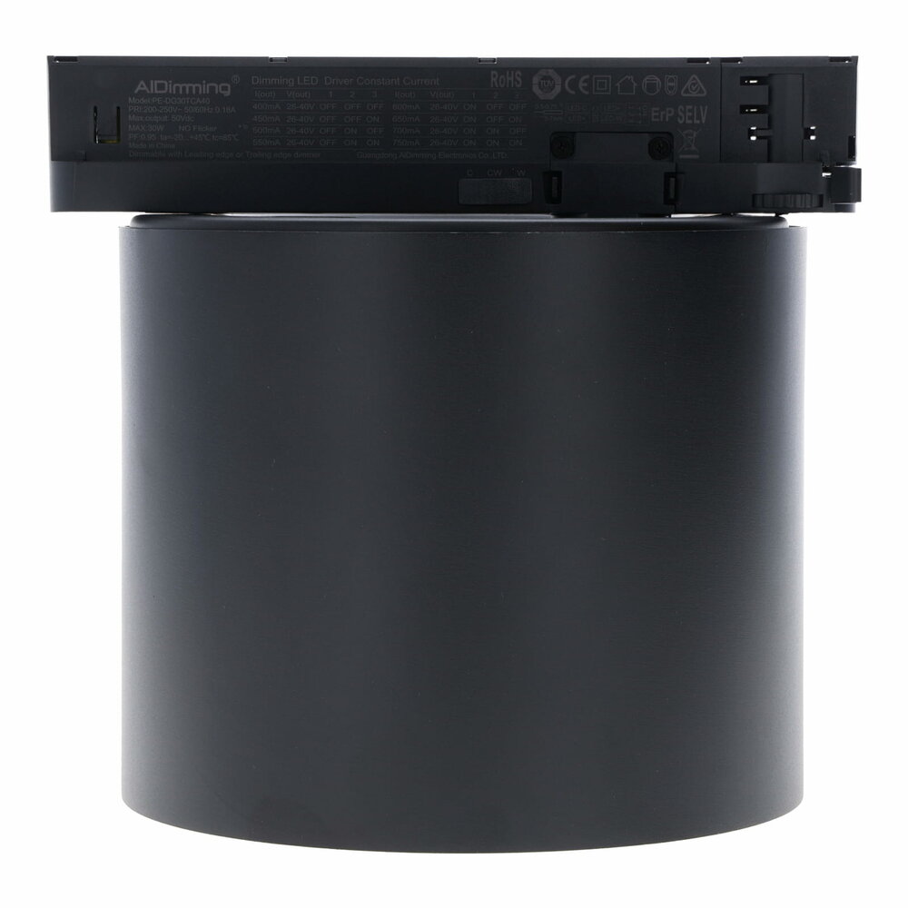 3-fase railverlichting | 26W | Zwart | Dimbaar | CCT-switch