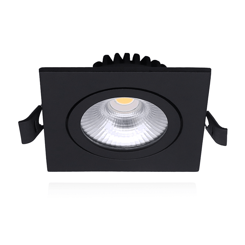 Led inbouwspot vierkant | Slim-Fit | Zwart | 6W | Dimbaar | CCT-Switch