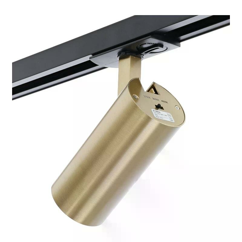 1-phase track spotlight | Brass | 10W | Dimmable | CCT switch