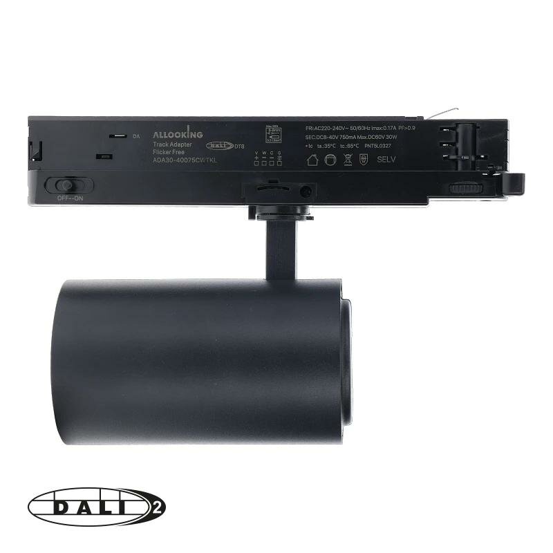 3-fase railspot Rosalin | DALI | 10-20-30W | Zwart | CCT-switch