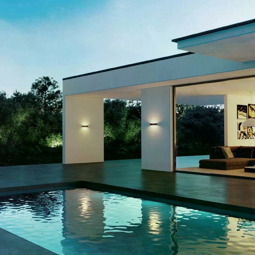 Wandleuchte Score XL Up &amp; Down | Schwarz | 25W | 3000K | IP54