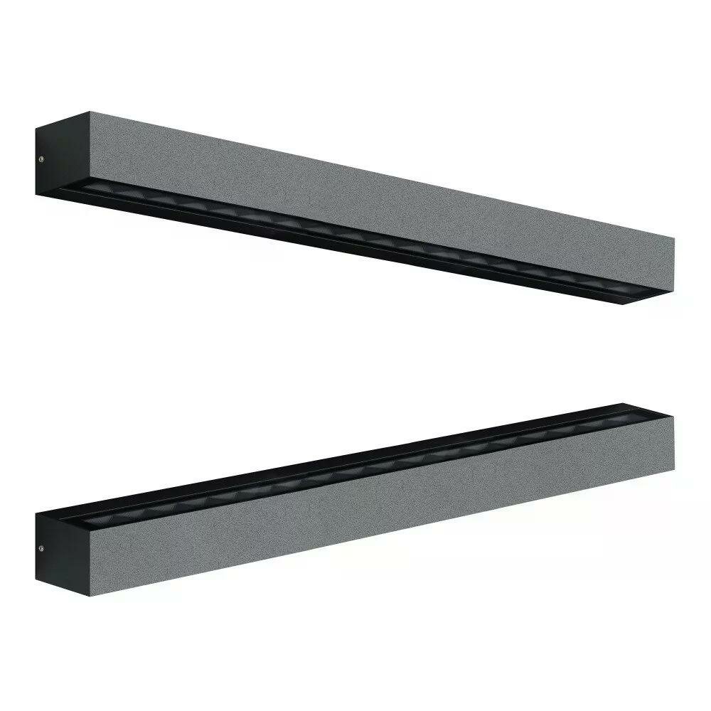 Wandleuchte Score XL Up &amp; Down | Schwarz | 25W | 3000K | IP54