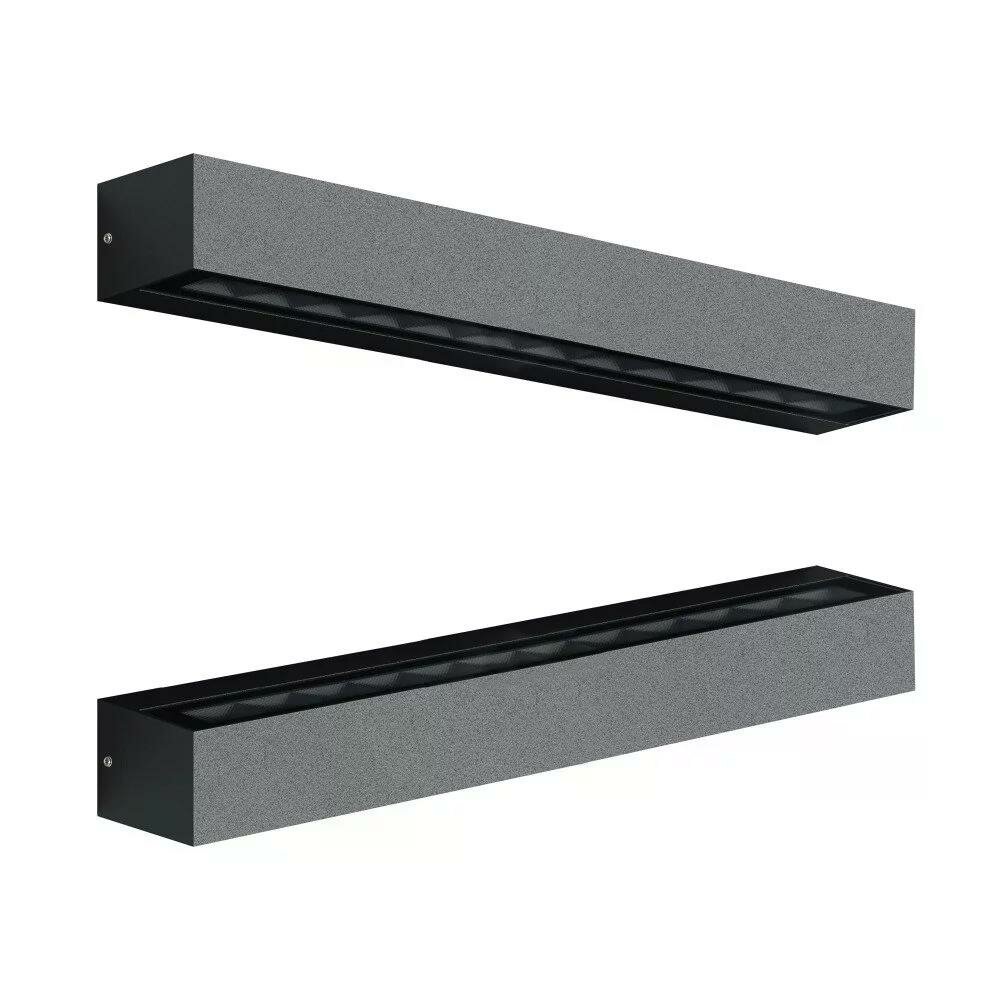 Wandleuchte Score L Up &amp; Down | Schwarz | 18W | 3000K | IP54