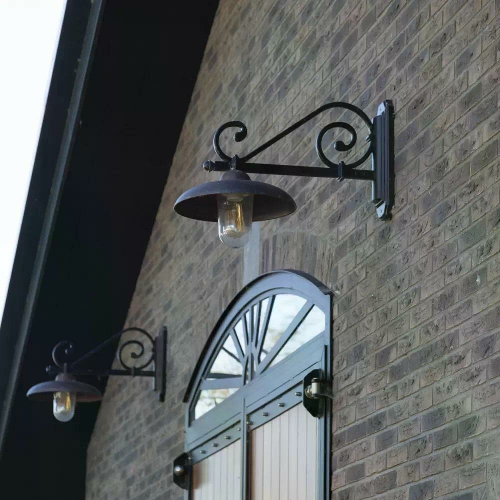 Wandleuchte Rennes XL | Schwarz-Kupfer