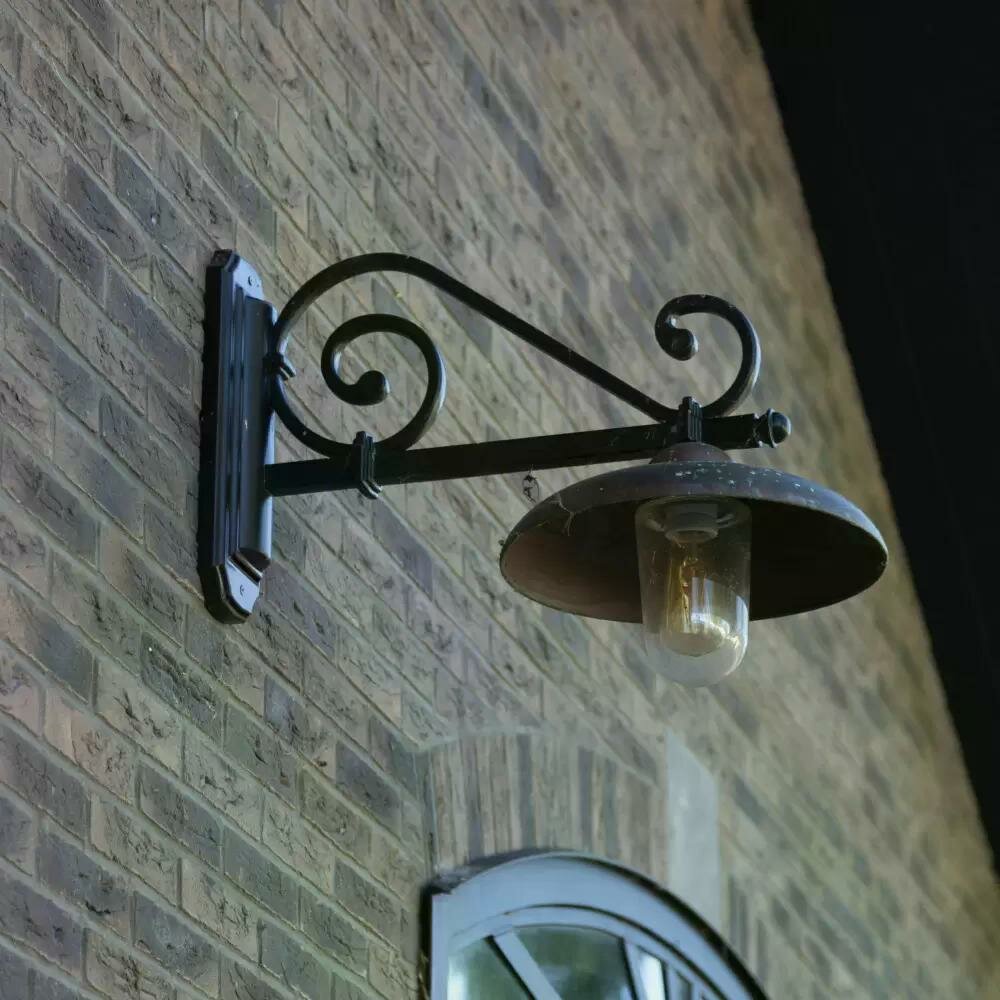 Wandleuchte Rennes XL | Schwarz-Kupfer