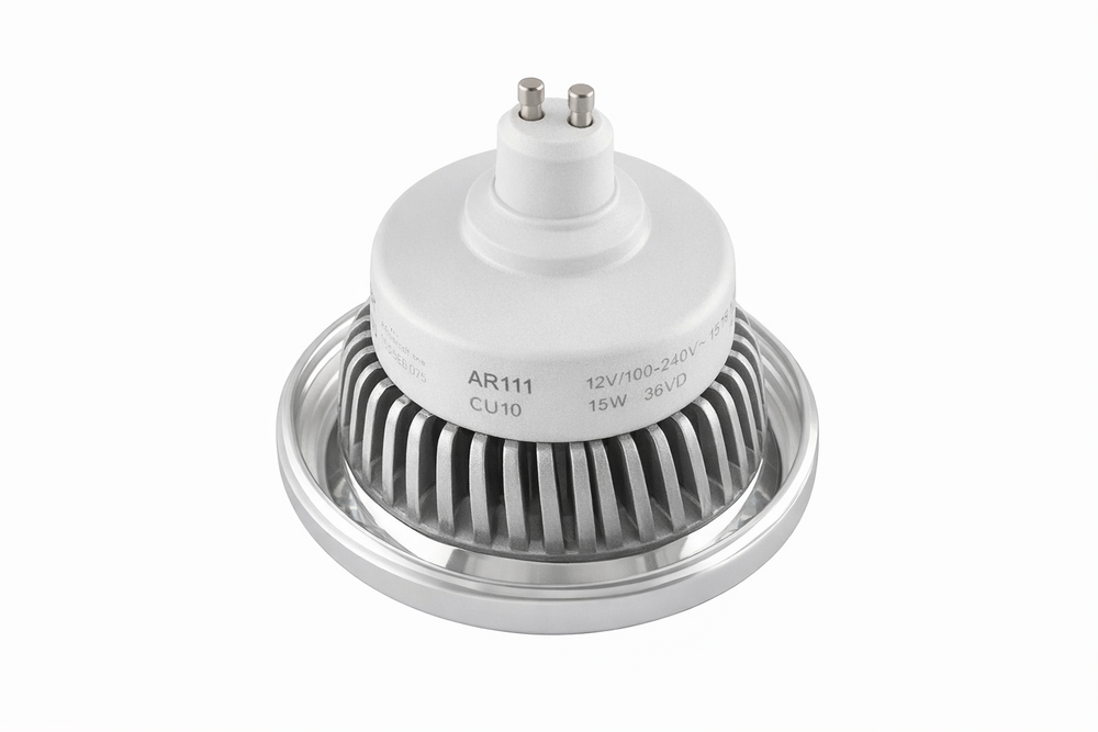 LED AR111 spot GU10 12W dimmable | 2000&ndash;3000K dim to warm | 500lm 24&deg;