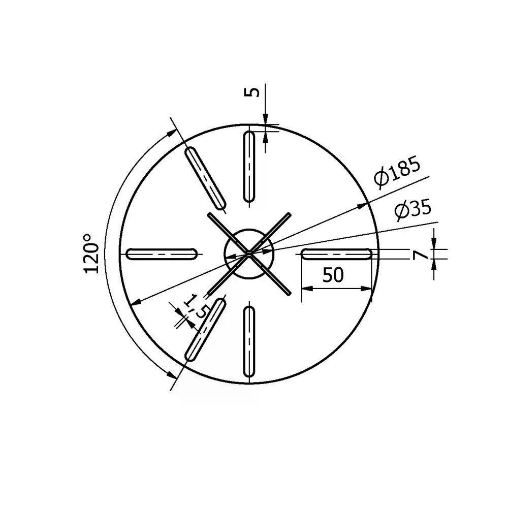 Erdspie&szlig; Verankerung Mini | Verzinkt | &Oslash;18,5cm