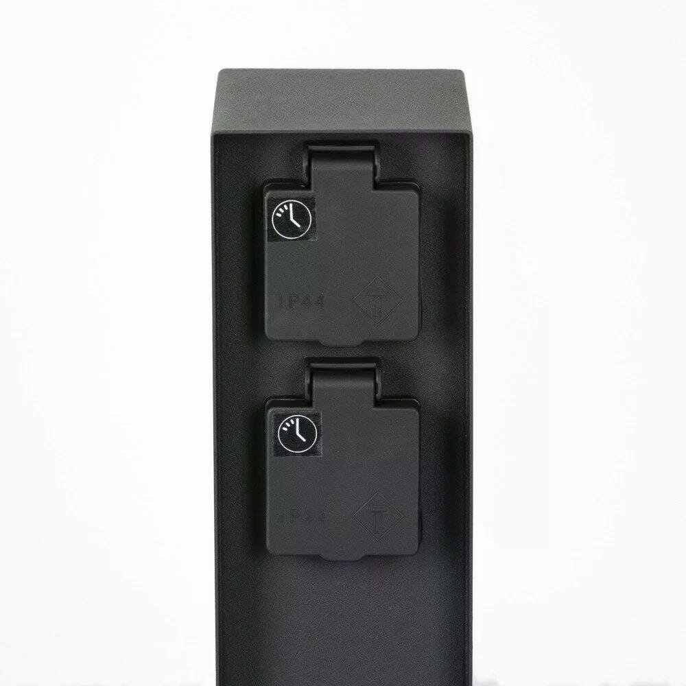 Au&szlig;ensteckdose Charge Timer | Schwarz | Mit Timer