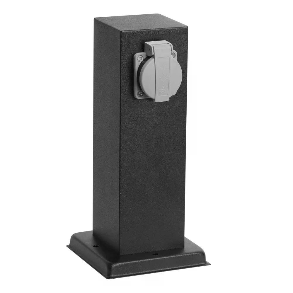 Au&szlig;ensteckdose | Schwarz | 2-fach