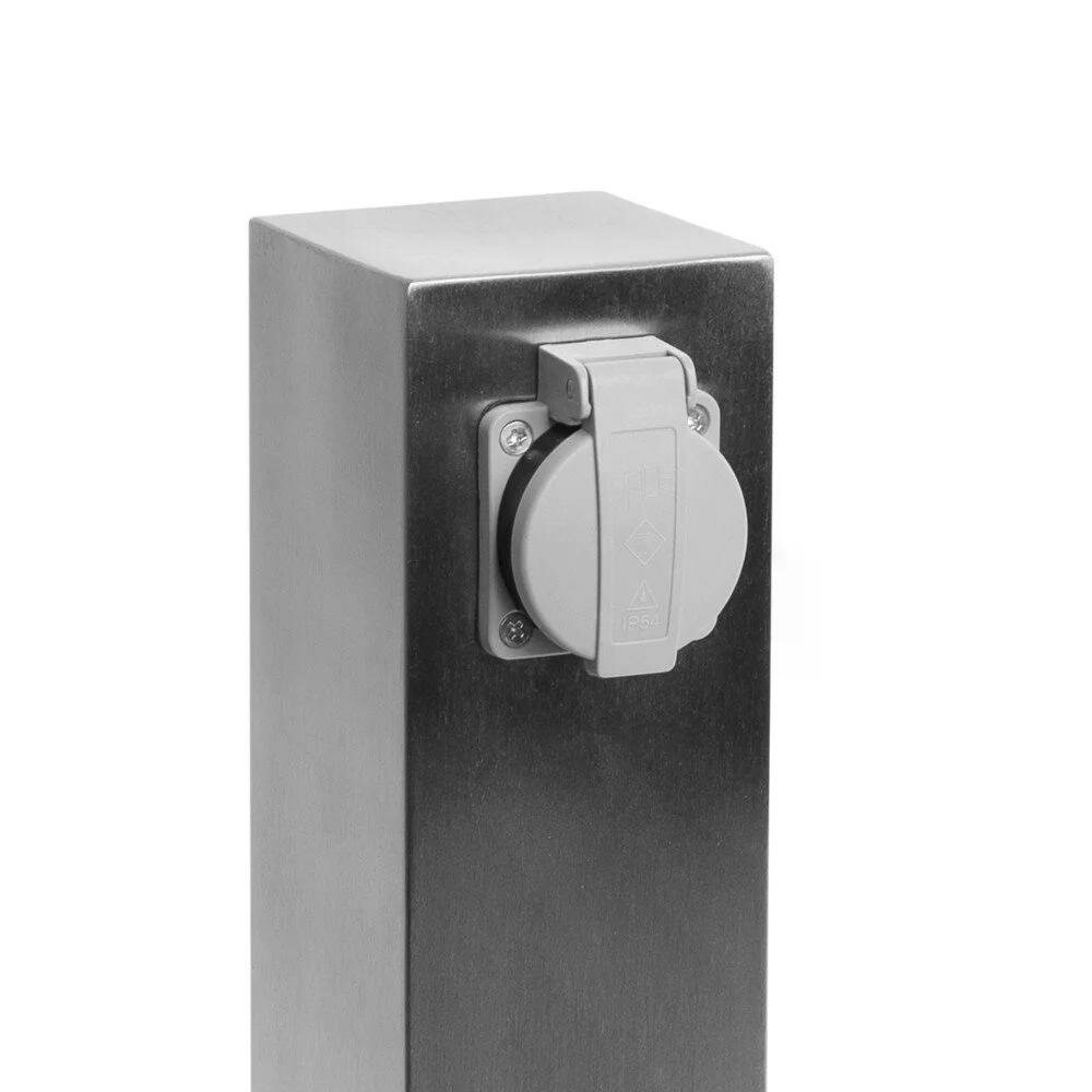 Au&szlig;ensteckdose | Edelstahl | 2-fach