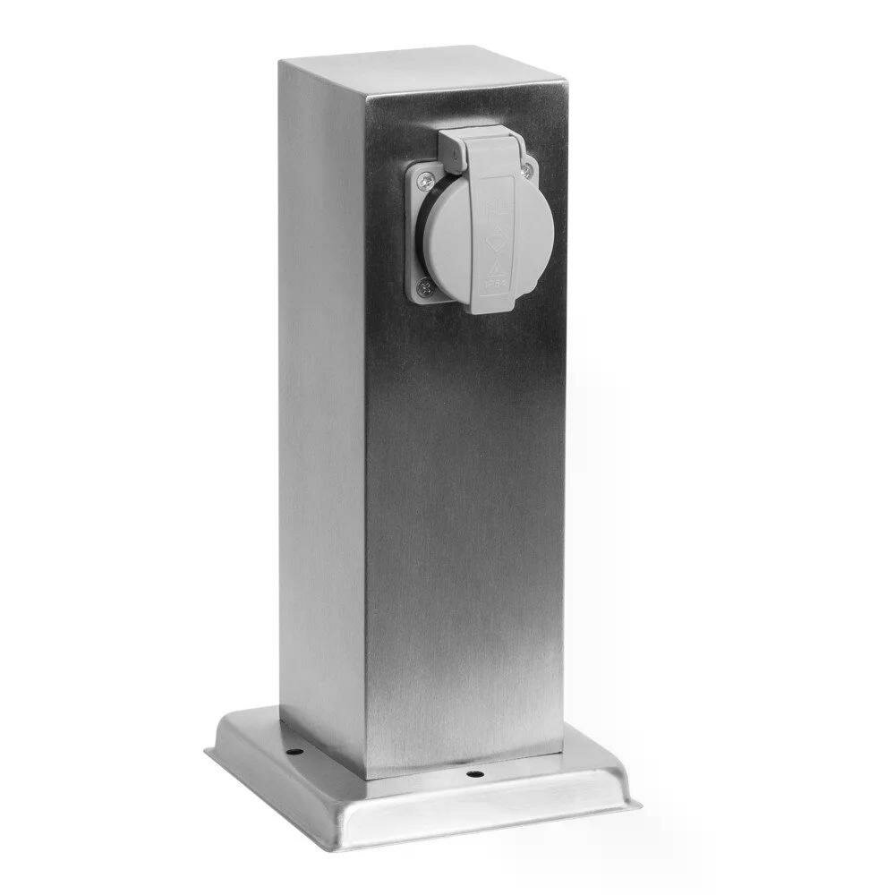 Au&szlig;ensteckdose | Edelstahl | 2-fach