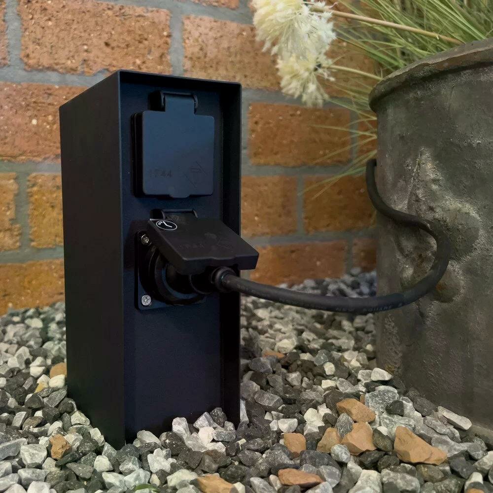 Au&szlig;ensteckdose Charge 2 | Schwarz