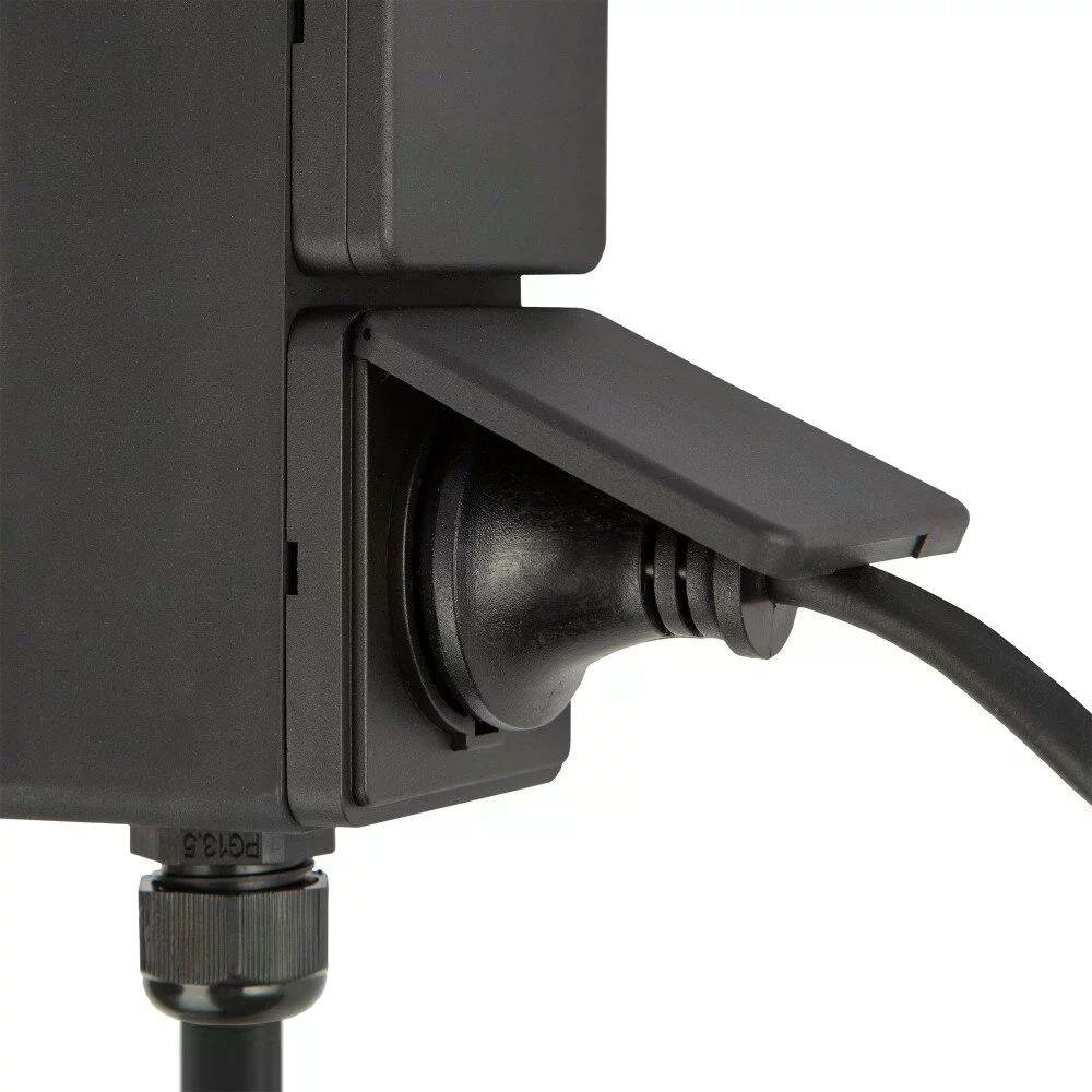 Au&szlig;ensteckdose Double Wall | Schwarz