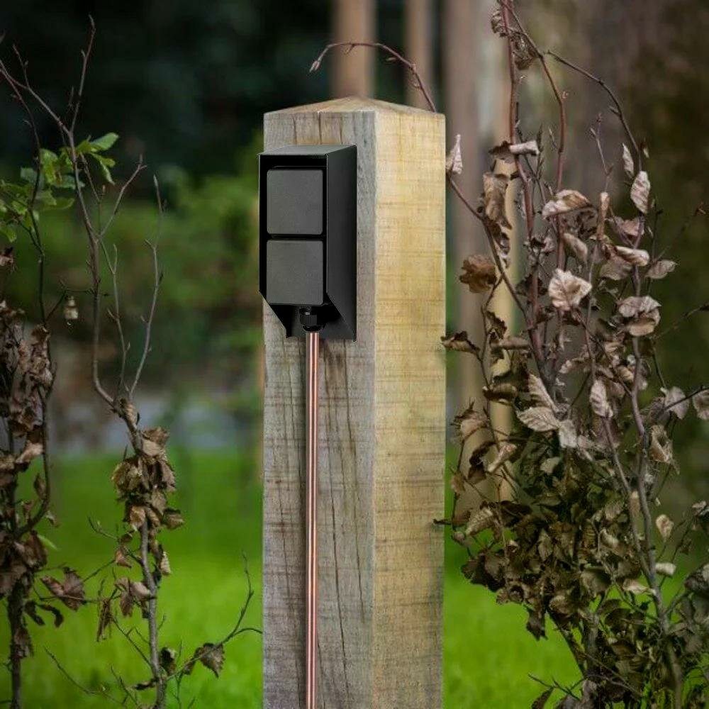 Au&szlig;ensteckdose Double Wall | Schwarz