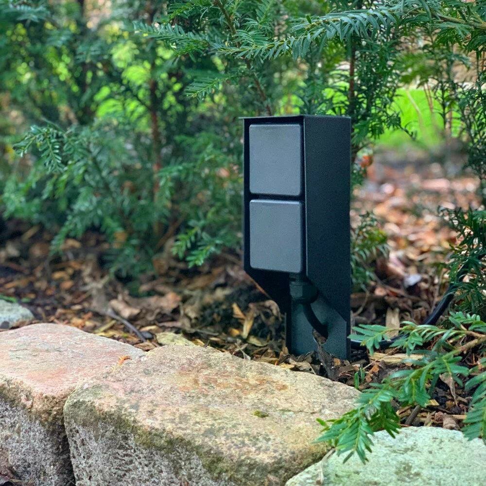 Au&szlig;ensteckdose Double Spike | Schwarz