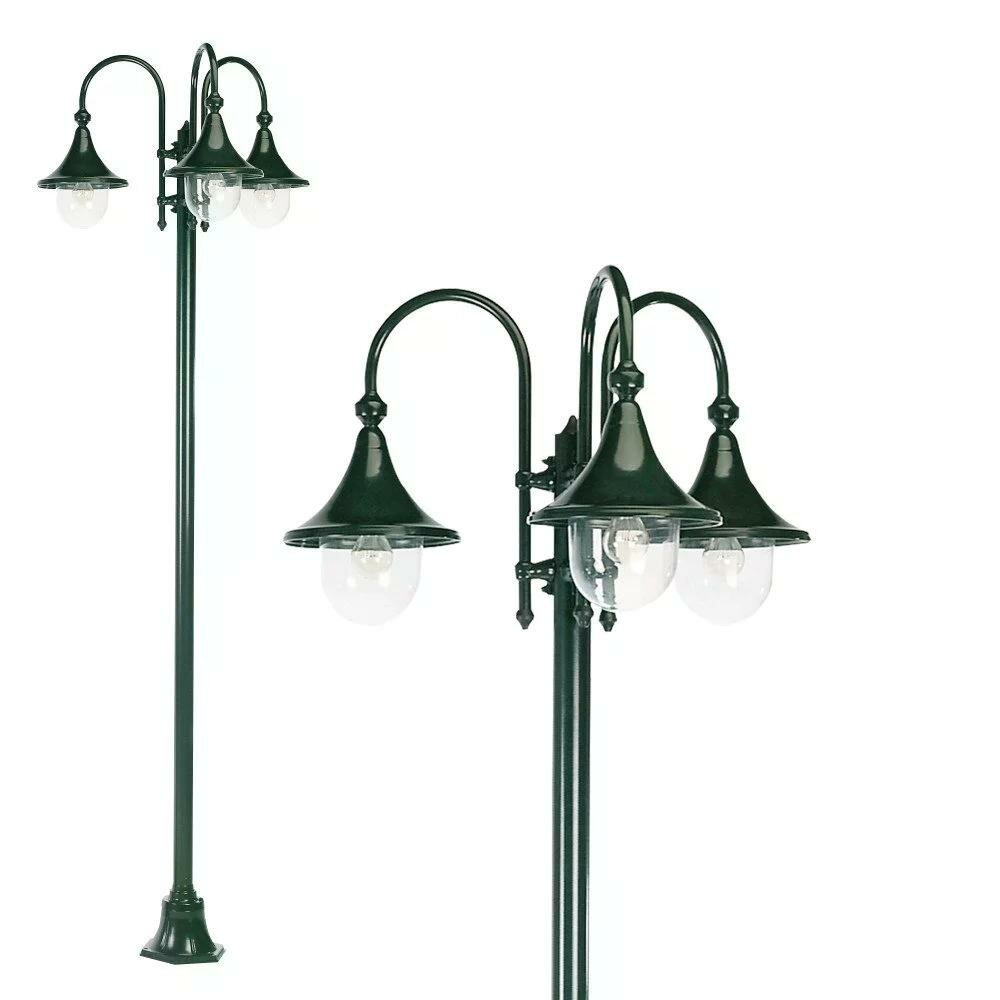 Laternenpfahl Rimini triple | Gr&uuml;n | 235cm
