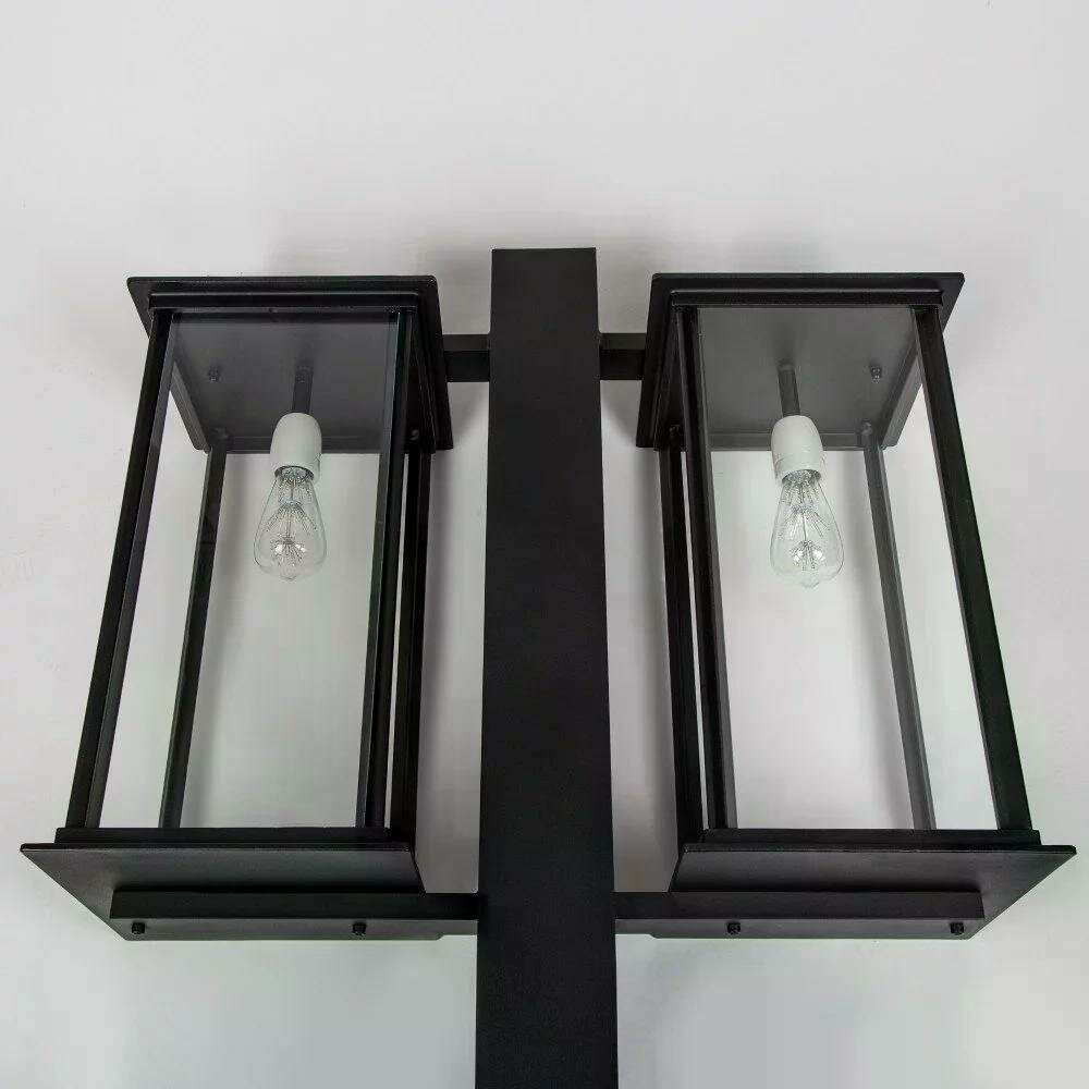 Laternenpfahl Capital doppelt | Schwarz | 270cm