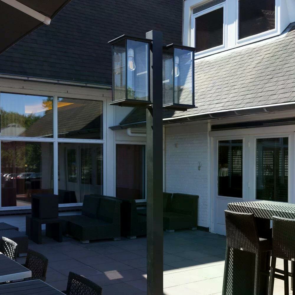 Laternenpfahl Capital doppelt | Schwarz | 270cm