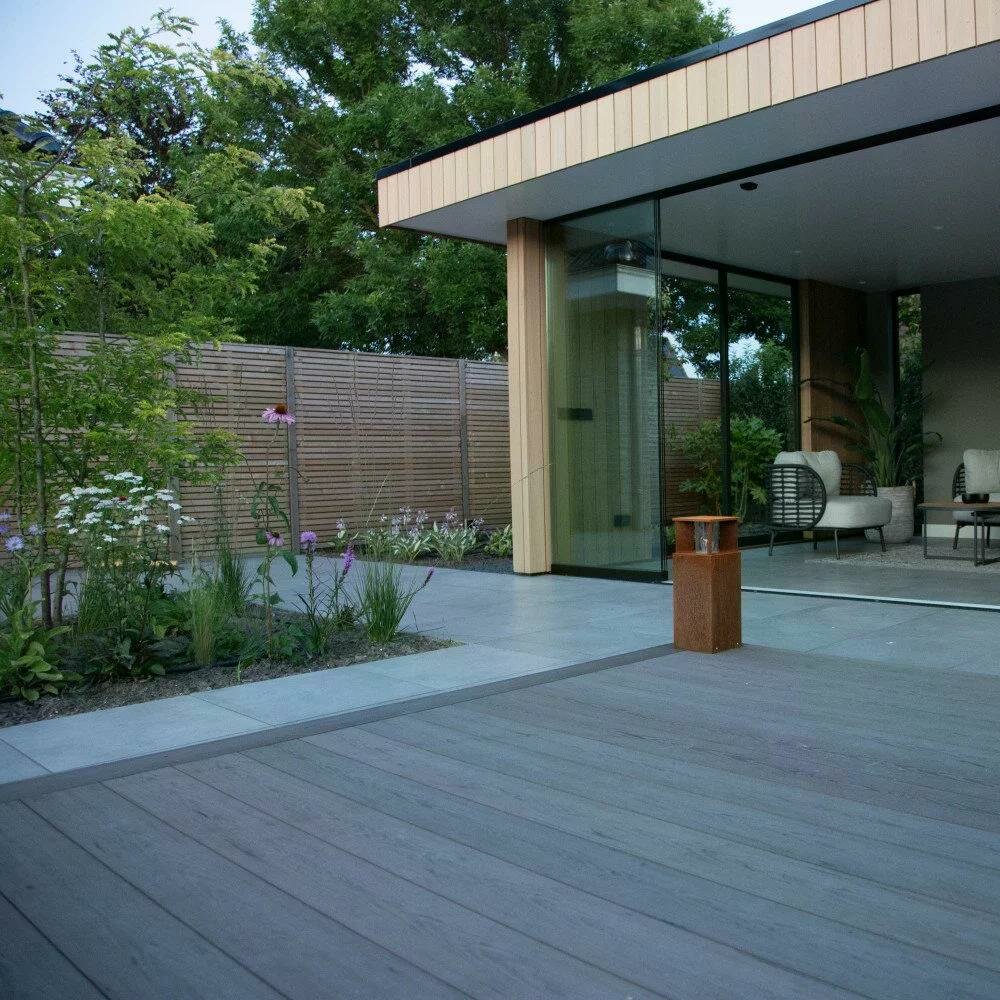 Stehende Au&szlig;enleuchte Marina 40 eckig | Corten