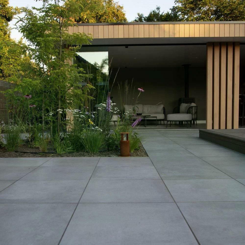 Stehende Au&szlig;enleuchte Marina 30 rund | Corten