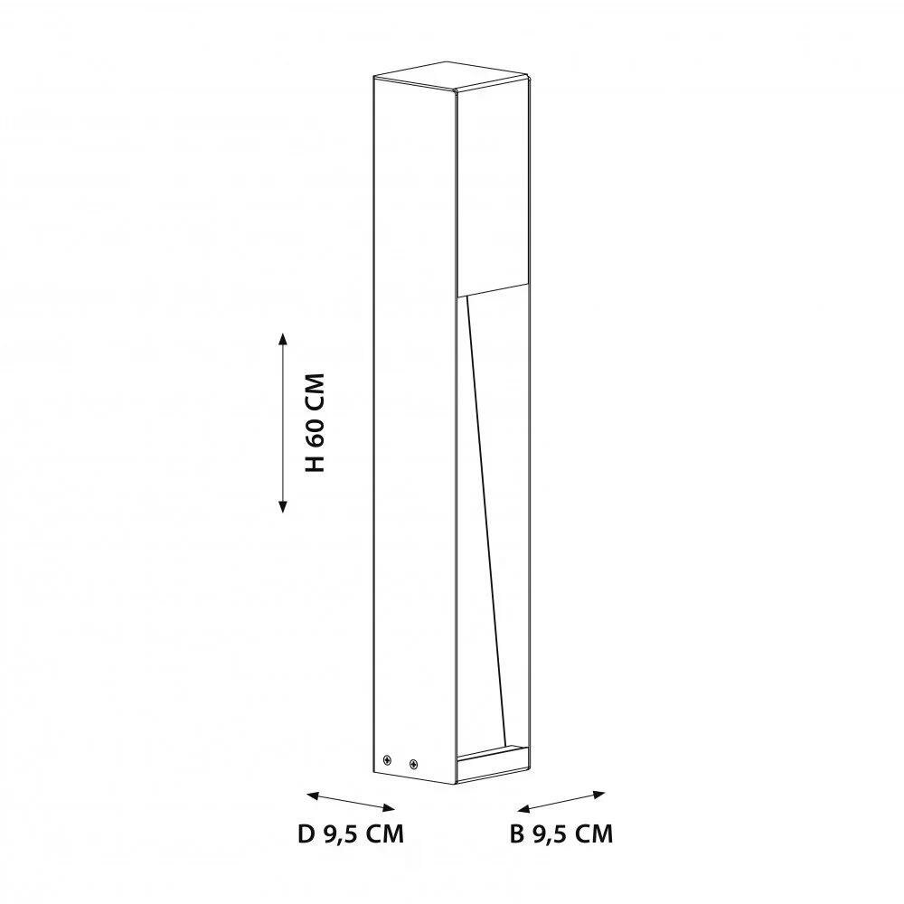 Stehende Au&szlig;enleuchte Levi | Anthrazit | 60cm