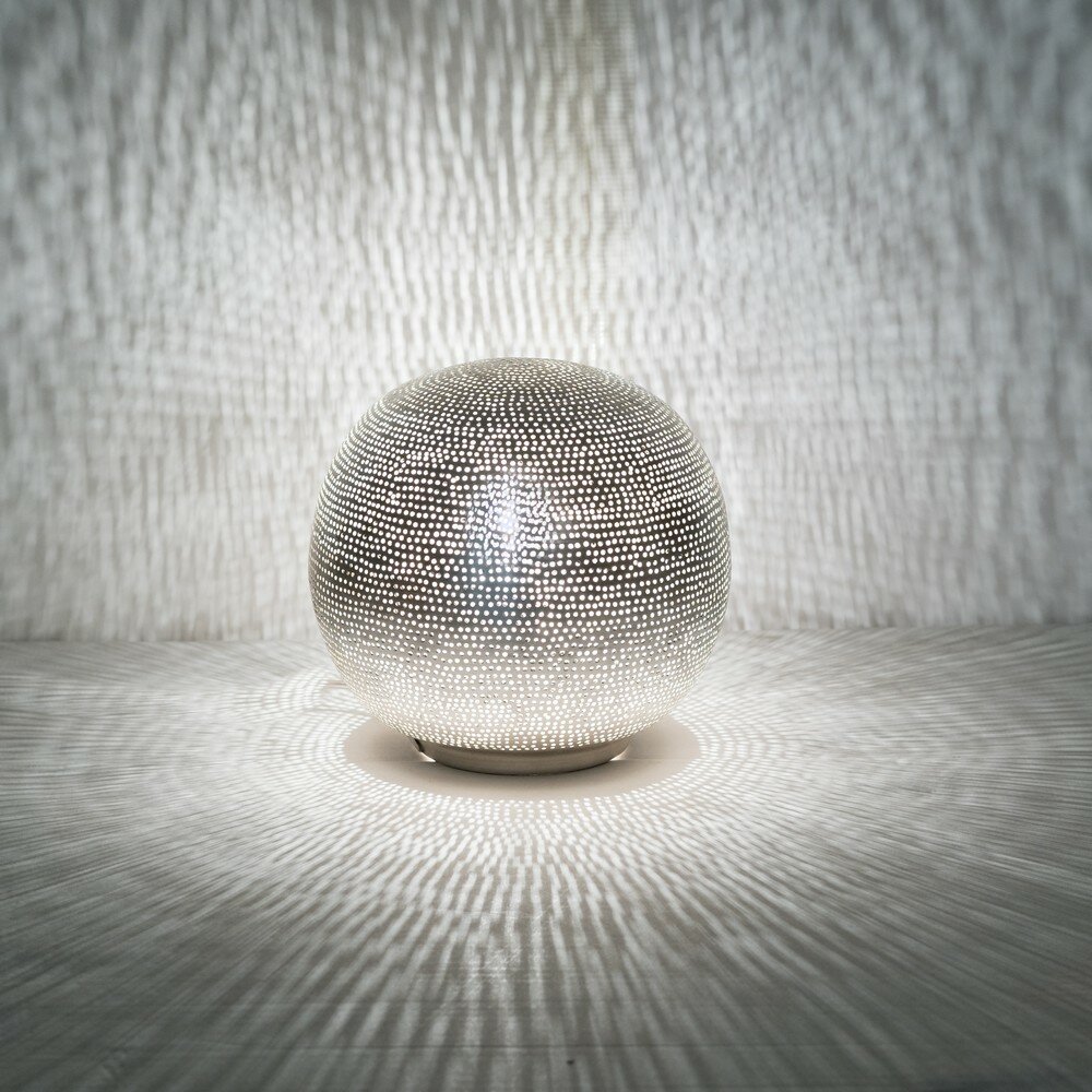 Tischlampe Ball Filisky Small silber | &Oslash;20cm | E14 Messing