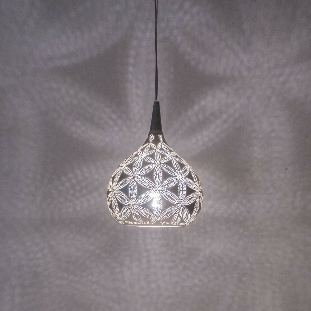 Pendant lamp Mystic Wisdom Small silver | &Oslash;19.5cm | E27 brass