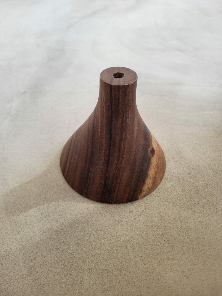 Hanglamp acaciahout small &Oslash;20 cm | kelk vorm | bladgoud binnenzijde exclusief fitting