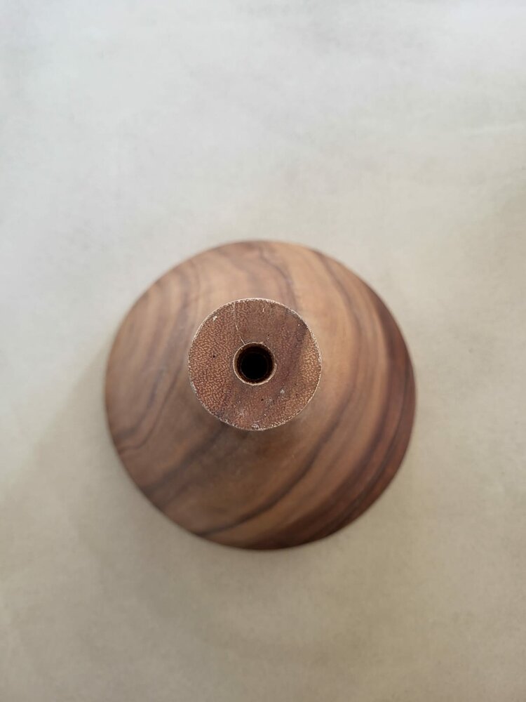 Hanglamp acaciahout large &Oslash;25 cm | kelk vorm | bladgoud binnenzijde exclusief fitting