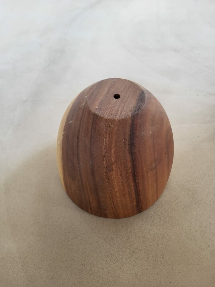 Hanglamp acaciahout ros&eacute;goud &Oslash;25 cm | kelk vorm | ros&eacute;goud binnenzijde exclusief fitting