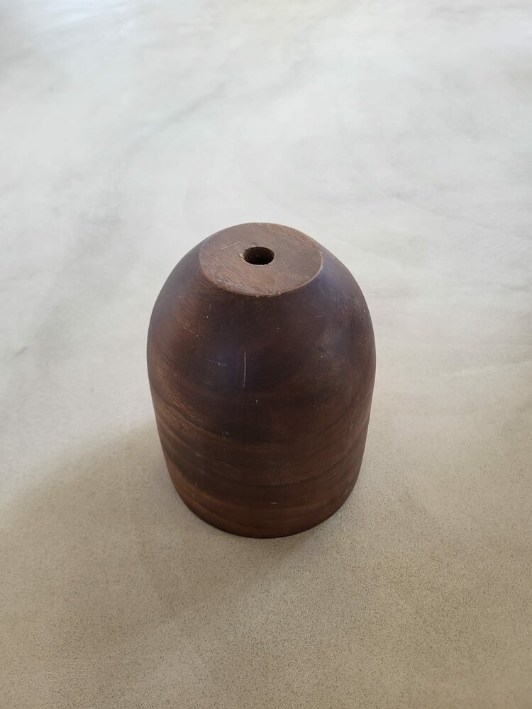 Hanglamp acaciahout ros&eacute;goud small &Oslash;16,5 cm | kelk vorm | ros&eacute;goud binnenzijde exclusief fitting