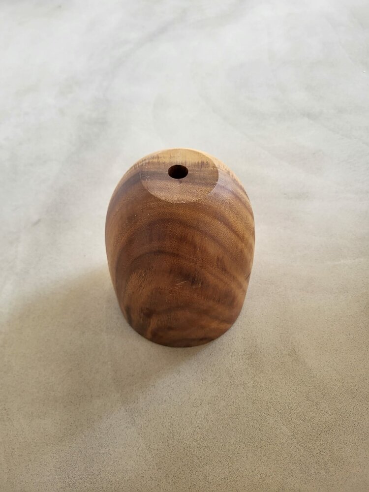 Hanglamp acaciahout goud small &Oslash;16,5 cm | kelk vorm | bladgoud binnenzijde exclusief fitting